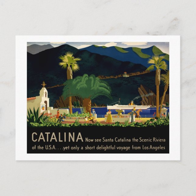 Catalina by Otis Shepard, c. 1935.  Postcard (Front)