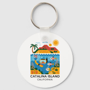 Catalina Island California Hiking Key Ring