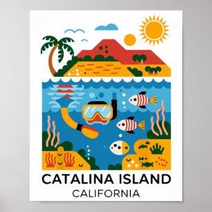 Catalina Island California Hiking  Poster