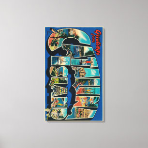 Catalina Island, California - Large Letter Canvas Print