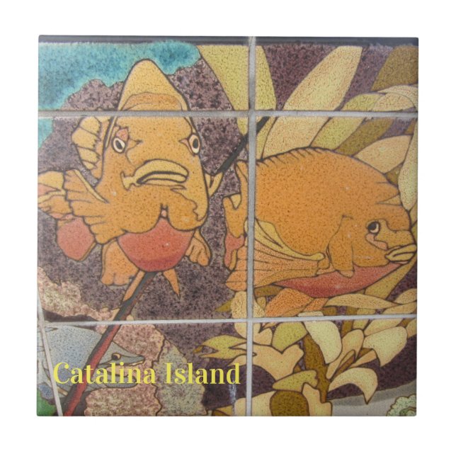 CATALINA ISLAND CERAMIC TILE FACES of CATALINA (Front)