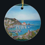 Catalina Island - Circle Ornament<br><div class="desc">Catalina,  is a rocky island off the coast of the U.S. state of California.</div>