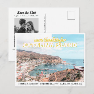 Catalina Island Save the Date Wedding Postcard