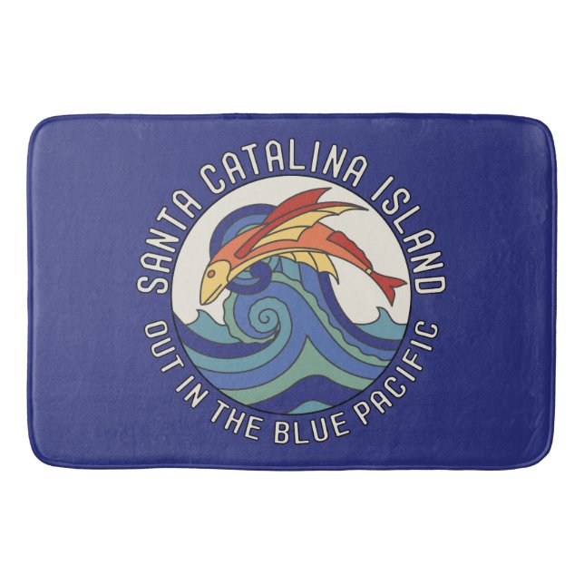 Catalina Island Tile Design Bath Mat (Front)