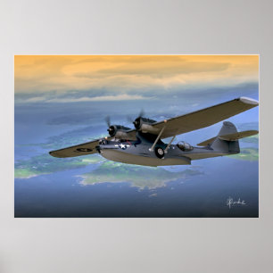 Catalina Over Islands Poster