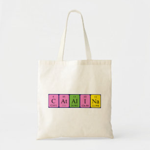 Catalina periodic table name tote bag