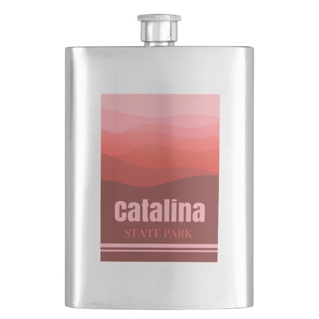 Catalina State Park Arizona Red Hills Hip Flask (Front)