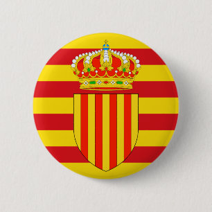 Catalonia Flag 6 Cm Round Badge