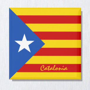 Catalonia Flag & Catalan - La Senyera Estelada Magnet