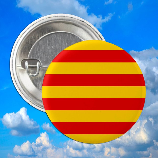 Catalonia Flag & Catalan - La Senyera fashion 3 Cm Round Badge (Creator Uploaded)