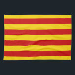 Catalonia Flag & Catalan - La Senyera fashion Tea Towel<br><div class="desc">Kitchen Towels: Catalonia & Catalan flag "official version" = La Senyera - love my country,  fashion,  travel,  holiday,  national patriots / sports fans</div>