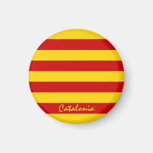 Catalonia Flag & Catalan - La Senyera travel Magnet
