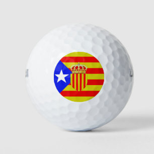 Catalonia flag golf balls
