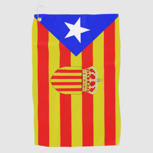 Catalonia flag golf towel