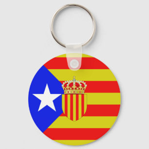 Catalonia flag key ring