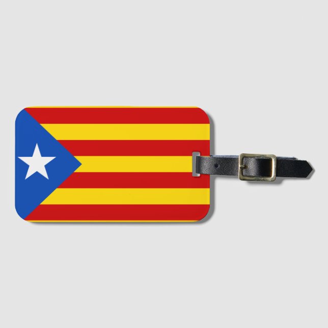 Catalonia Flag Luggage Tag (Front Horizontal)