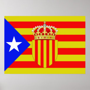 Catalonia flag poster
