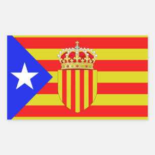 Catalonia flag rectangular sticker