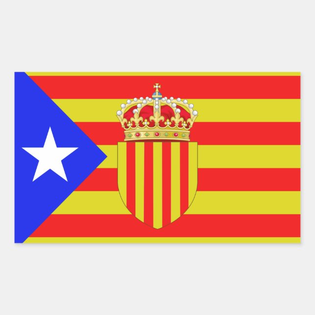 Catalonia flag rectangular sticker (Front)