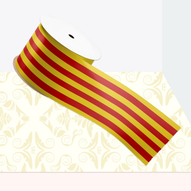 Catalonia Flag ribbon, Catalan fashion /La Senyera Satin Ribbon (Creator Uploaded)