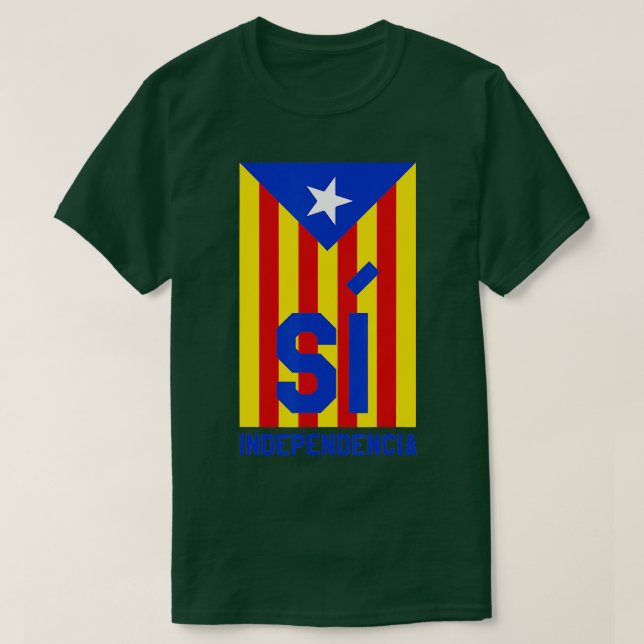 Catalonia Flag Shirt Catalunya Catalan Independenc (Design Front)