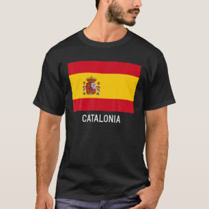 Catalonia Spain Flag Emblem Escudo Bandera Crest T-Shirt