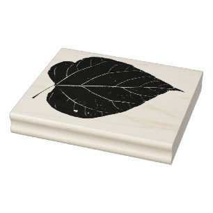 Catalpa Tree Leaf Print Rubber Stamp