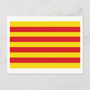 Cataluña flag postcard