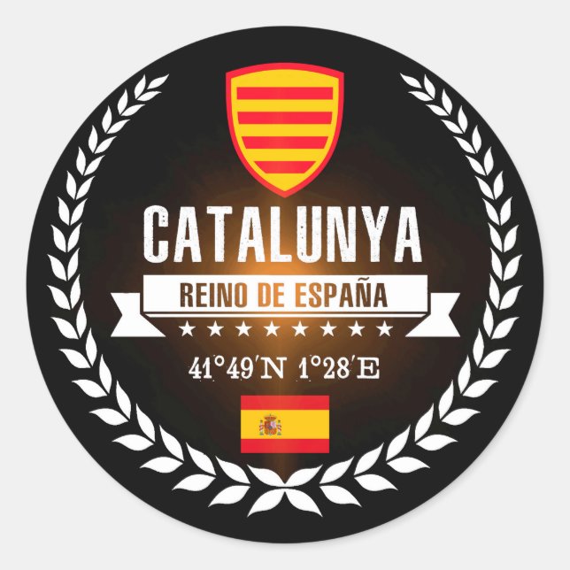 Catalunya Classic Round Sticker (Front)