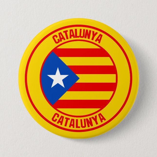 Catalunya Round Emblem 7.5 Cm Round Badge (Front)