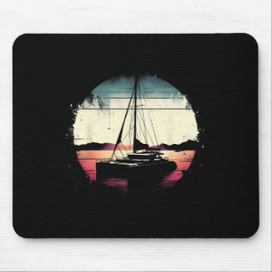Catamaran Boat Lover - Vintage Sailor Boating Sail Mouse Pad