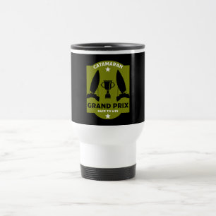 Catamaran Hydrofoil Sailboat Racing Travel Mug