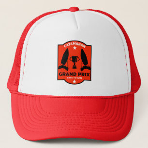 Catamaran Hydrofoil Sailboat Racing Trucker Hat