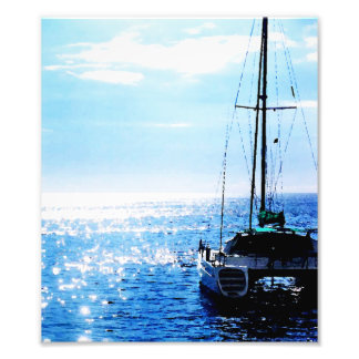 Catamaran in Beautiful Dominica Waters Photo Print