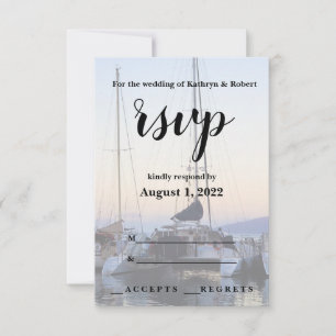 Catamaran in Lahaina Harbor Wedding RSVP