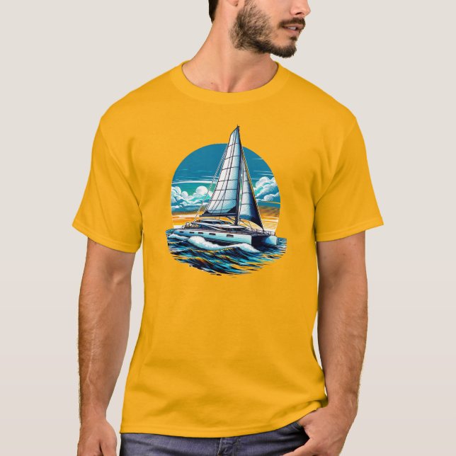 Catamaran Sailboat T-Shirt (Front)