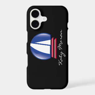 Catamaran Sailing_Blue Moon_on black_personalized
