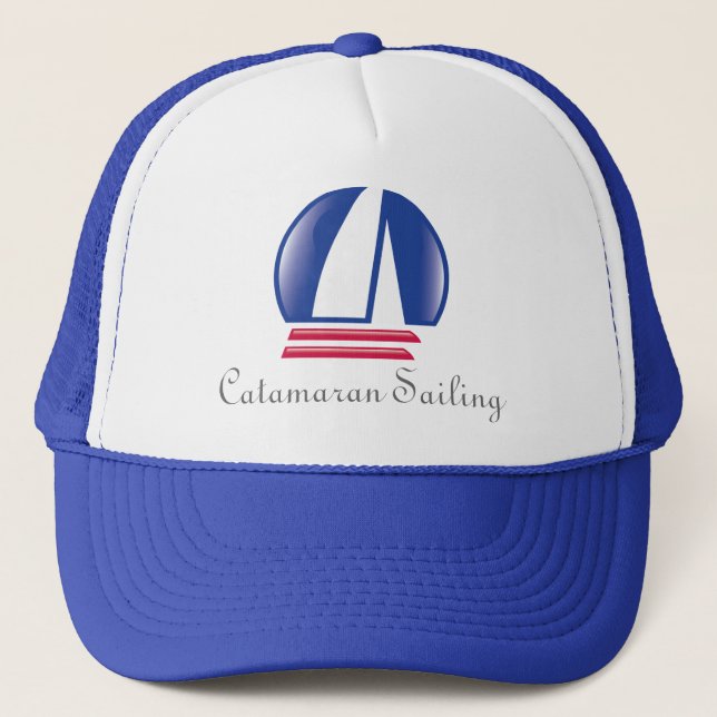 Catamaran Sailing_Pontoon Racing_Blue Moon Trucker Hat (Front)