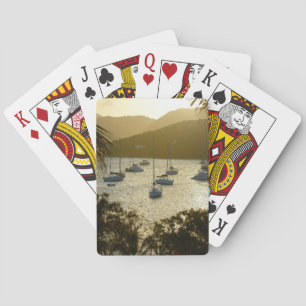 Catamarans and sailboats playing cards