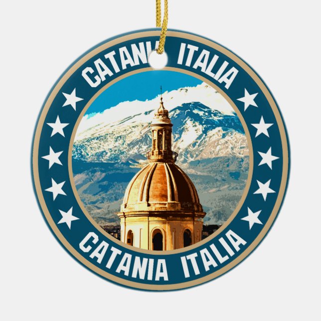 Catania                                            ceramic tree decoration (Front)