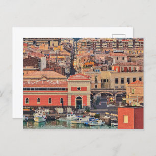 Catania City Marina Sicily Italy Postcard