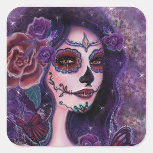 Catania day of the dead by Renee Lavoie   Square Sticker