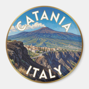 Catania Italy Volcanic Landscape Scene ⛰️ Magnet