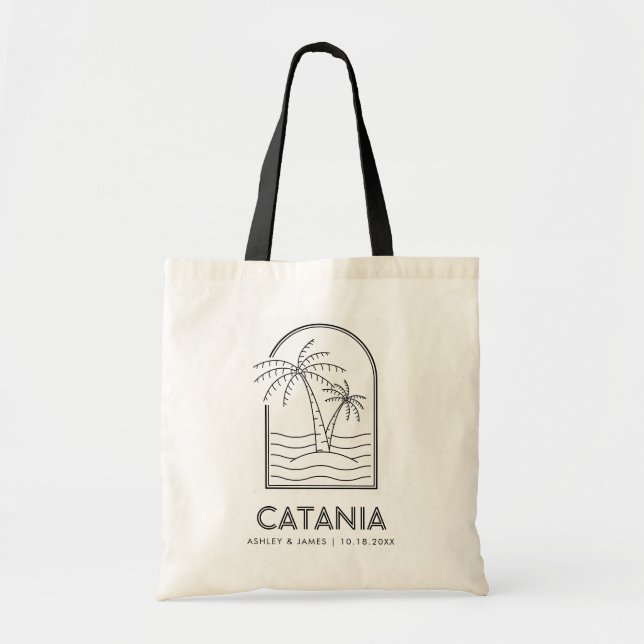 Catania Wedding Weekend Italy Destination Wedding Tote Bag (Front)