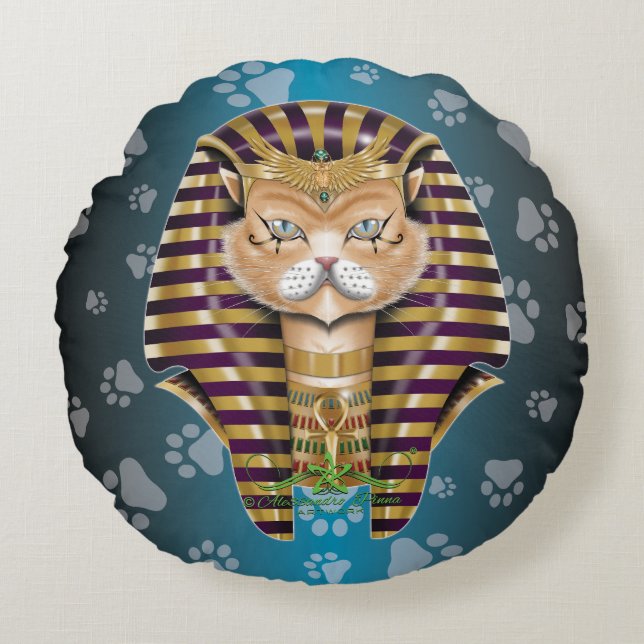 CATankhaMEOW Round Cushion (Front)