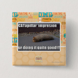 CATapillar 15 Cm Square Badge
