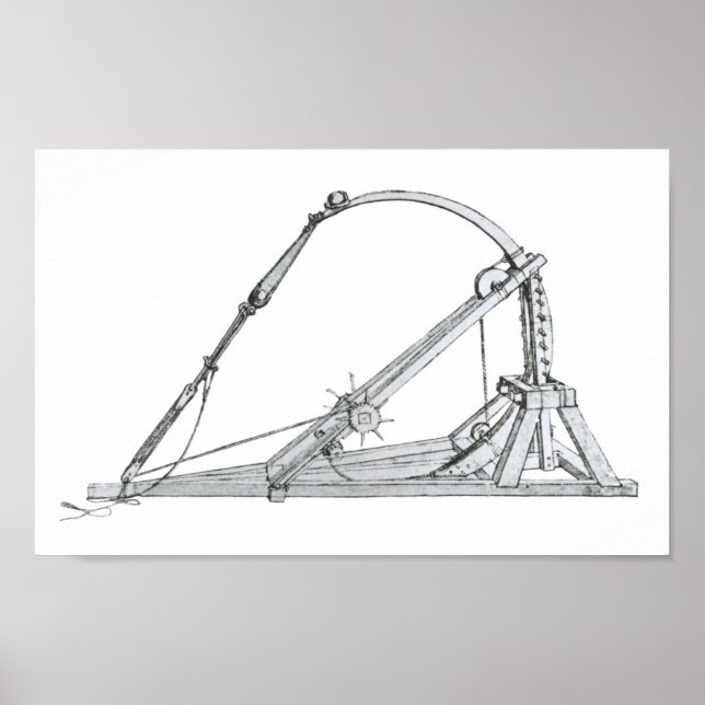 Catapult, Leonardo da Vinci Poster (Front)
