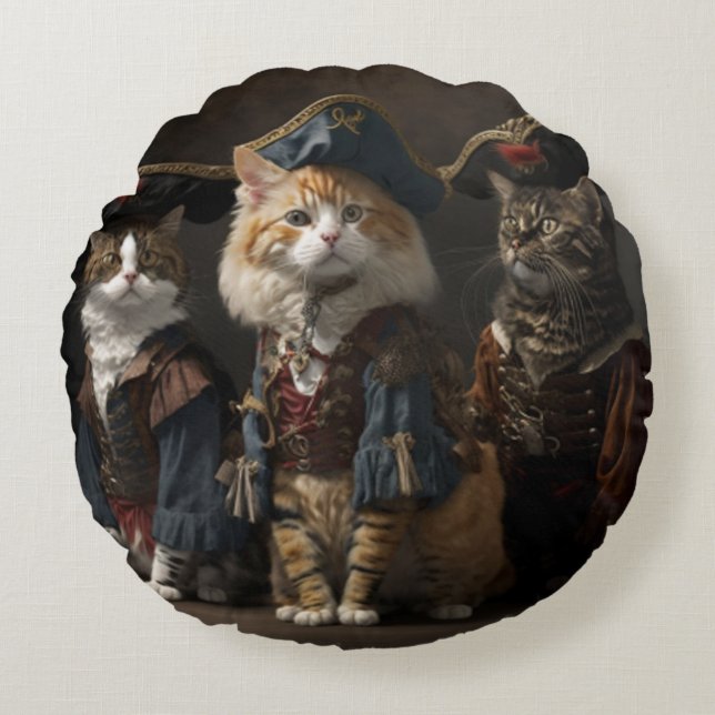 #CATARMY Official "Walk The Plank" ThrowY Round Cushion (Front)