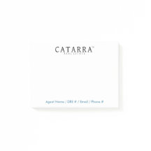 Catarra Post-It Notes w/ Agent Contact Info