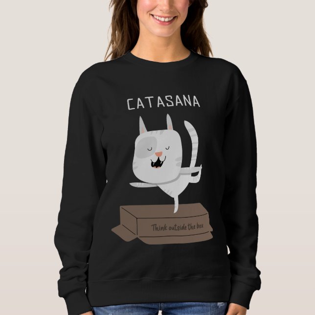 Catasana Cat Performing Yoga Sweatshirt (Front)